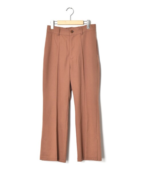 w closet（ダブルクローゼット）の「カットジョーゼットセミフレアパンツ（パンツ・レディース・Lベージュ/モスカーキ/ブラウン/アカチャ/ブラック・FREE/M/L）」の5枚目の写真