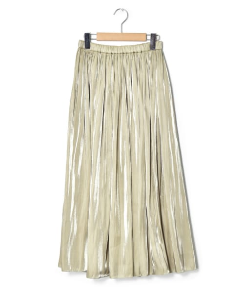 w closet（ダブルクローゼット）の「シャイニーサテン×チュール リバーシブルスカート（スカート・レディース・エクリュ/Sグレー/Lモカ/サックス/ミント/ブラウン・FREE）」の9枚目の写真