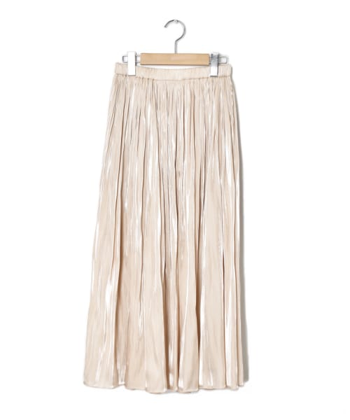 w closet（ダブルクローゼット）の「シャイニーサテン×チュール リバーシブルスカート（スカート・レディース・エクリュ/Sグレー/Lモカ/サックス/ミント/ブラウン・FREE）」の11枚目の写真