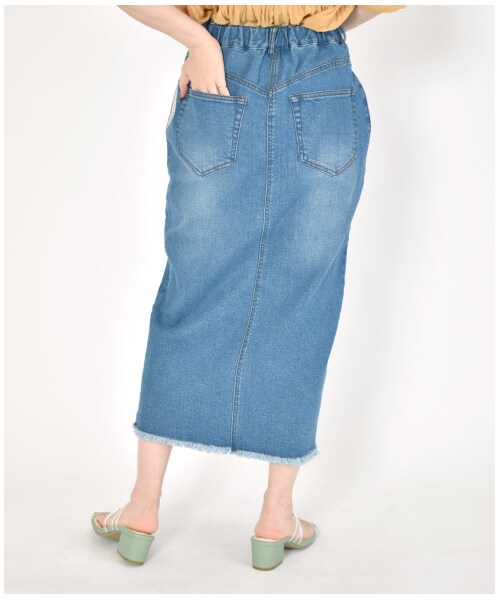w closet（ダブルクローゼット）の「前ステッチタイトスカート（スカート・レディース・ブリーチ/ブルー/ケミカルブルー・FREE/M/L）」の21枚目の写真