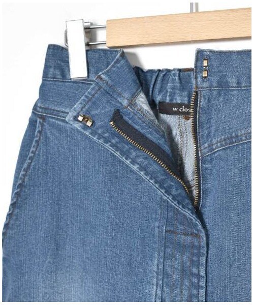 w closet（ダブルクローゼット）の「前ステッチタイトスカート（スカート・レディース・ブリーチ/ブルー/ケミカルブルー・FREE/M/L）」の9枚目の写真