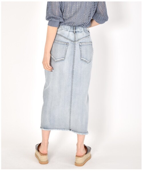 w closet（ダブルクローゼット）の「前ステッチタイトスカート（スカート・レディース・ブリーチ/ブルー/ケミカルブルー・FREE/M/L）」の15枚目の写真