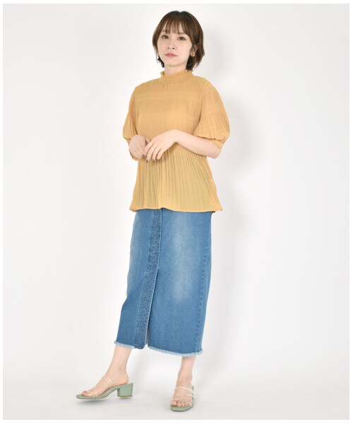 w closet（ダブルクローゼット）の「前ステッチタイトスカート（スカート・レディース・ブリーチ/ブルー/ケミカルブルー・FREE/M/L）」の19枚目の写真