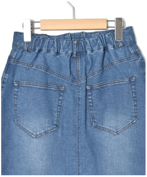 w closet（ダブルクローゼット）の「前ステッチタイトスカート（スカート・レディース・ブリーチ/ブルー/ケミカルブルー・FREE/M/L）」の10枚目の写真