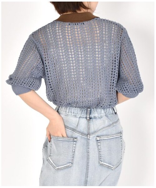 w closet（ダブルクローゼット）の「前ステッチタイトスカート（スカート・レディース・ブリーチ/ブルー/ケミカルブルー・FREE/M/L）」の16枚目の写真