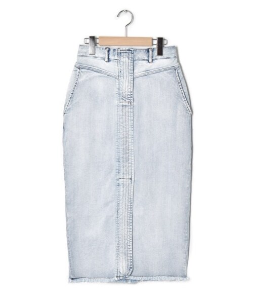 w closet（ダブルクローゼット）の「前ステッチタイトスカート（スカート・レディース・ブリーチ/ブルー/ケミカルブルー・FREE/M/L）」の3枚目の写真