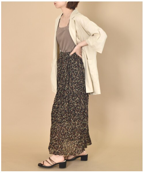 w closet（ダブルクローゼット）の「ハーフスリーブテーラードジャケット（ジャケット/アウター・レディース・Lベージュ/グレージュ/Dオレンジ・FREE/M/L）」の9枚目の写真