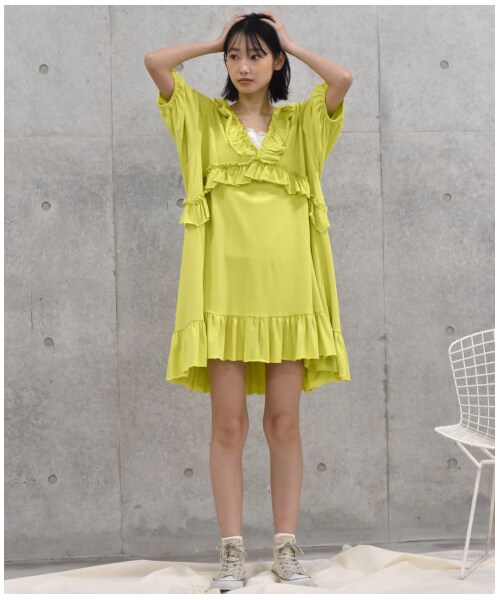 w closet（ダブルクローゼット）の「【Alley】フリルトップス（トップス・レディース・オリーブ/モカ/グリーン・FREE/M/L）」の20枚目の写真