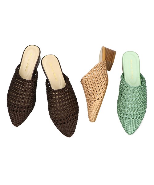 ORiental TRaffic(オリエンタルトラフィック)の「サテンメッシュスリッパ(シューズ・レディース・ブラウン/ゴールド/グリーン・S/M/L/LL)」の11枚目の写真