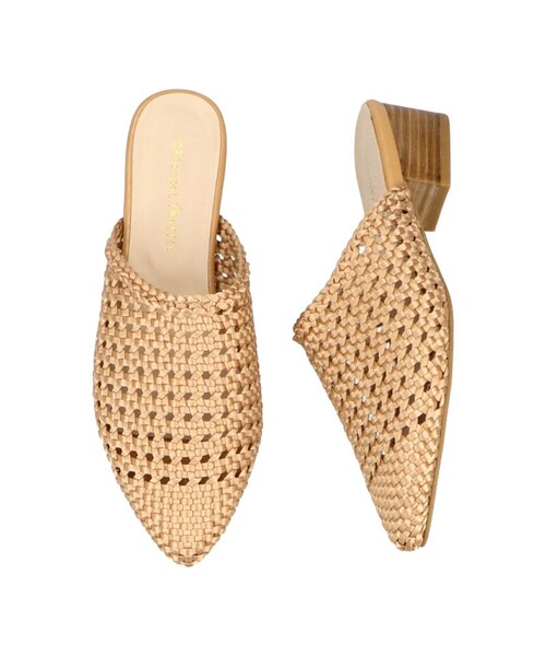 ORiental TRaffic(オリエンタルトラフィック)の「サテンメッシュスリッパ(シューズ・レディース・ブラウン/ゴールド/グリーン・S/M/L/LL)」の2枚目の写真