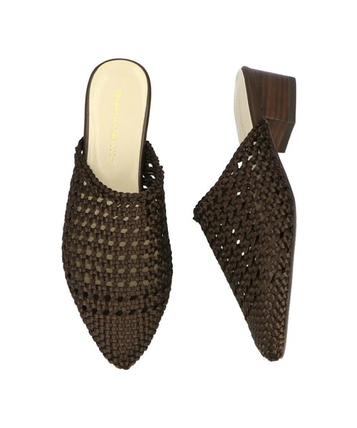 ORiental TRaffic(オリエンタルトラフィック)の「サテンメッシュスリッパ(シューズ・レディース・ブラウン/ゴールド/グリーン・S/M/L/LL)」の1枚目の写真