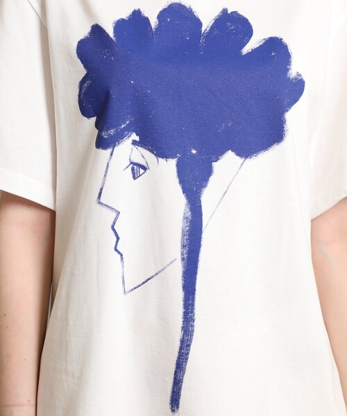 STUDIOUS - 美品 アキラナカ akira naka フラワー刺繍 Tシャツ AKIRANAKA（アキラナカ）の「別注フラワーグラフィックTシャツ
