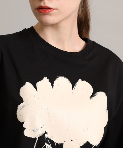 STUDIOUS - 美品 アキラナカ akira naka フラワー刺繍 Tシャツ AKIRANAKA（アキラナカ）の「別注フラワーグラフィックTシャツ