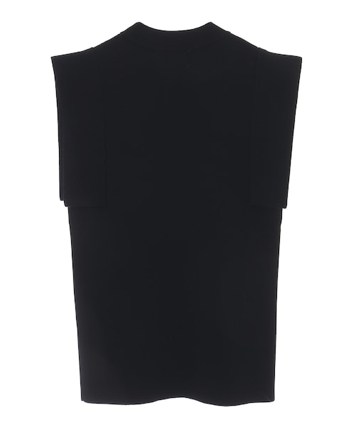 クラネ　clane スクエアスリーブニットトップス ブラック CLANE - スクエアスリーブニットトップス | SQUARE SLEEVE KNIT