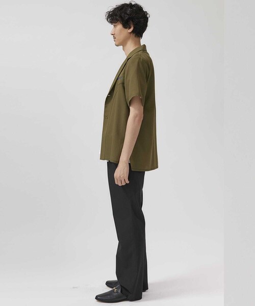 ETHOSENS/エトセンス　ショートスリーブシャツ　ジャケット　カーキ ETHOSENS（エトセンス）の「ショートスリーブジャケットシャツ