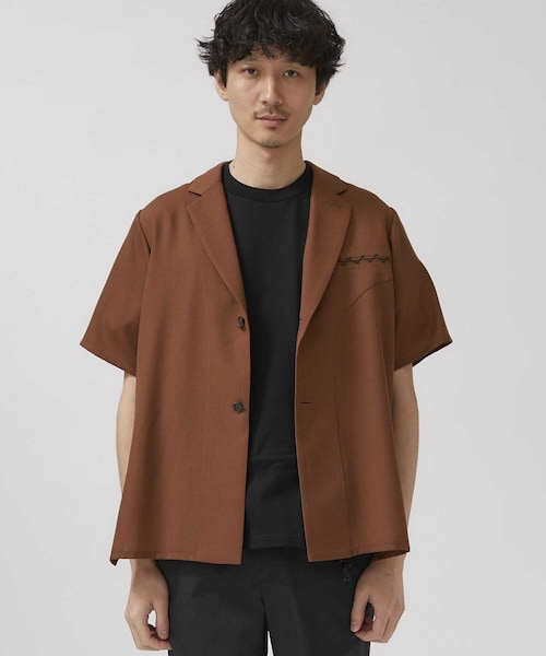 ETHOSENS（エトセンス）の「ショートスリーブジャケットシャツ