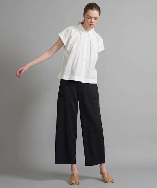 FEMMENT（ファモン）の「トリアセデニムベイカーパンツ（パンツ・レディース・BLACK/BEIGE/ORG・1/2/MODEL:176cm/kg SIZE:2）」の22枚目の写真
