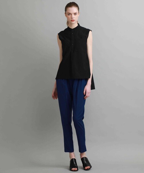08sircus(ゼロエイトサーカス)の「ストレッチバックサテンジョッパーズパンツ(パンツ・レディース・BLACK/NAVY・0/1)」の3枚目の写真