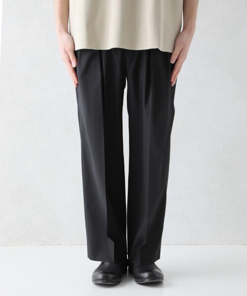 STUDIOUS(ステュディオス)の「SOLOTEX ワイドパンツ(パンツ・メンズ・BLACK/BEIGE・1/2/3)」の12枚目の写真