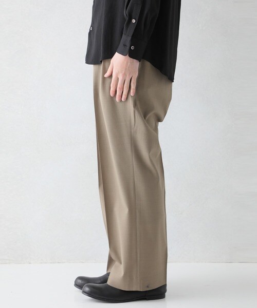 STUDIOUS(ステュディオス)の「SOLOTEX ワイドパンツ(パンツ・メンズ・BLACK/BEIGE・1/2/3)」の5枚目の写真