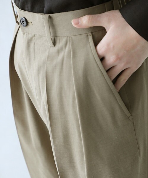 STUDIOUS(ステュディオス)の「SOLOTEX ワイドパンツ(パンツ・メンズ・BLACK/BEIGE・1/2/3)」の8枚目の写真