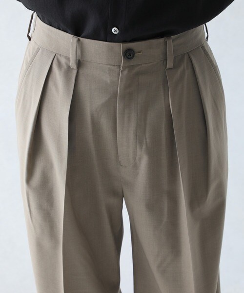 STUDIOUS(ステュディオス)の「SOLOTEX ワイドパンツ(パンツ・メンズ・BLACK/BEIGE・1/2/3)」の7枚目の写真