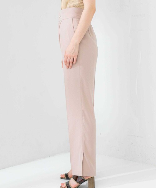 STUDIOUS（ステュディオス）の「ジョーゼットタックストレートパンツ（パンツ・レディース・BLACK/PINK BEIGE/YELLOW/SAX・1/2）」の21枚目の写真