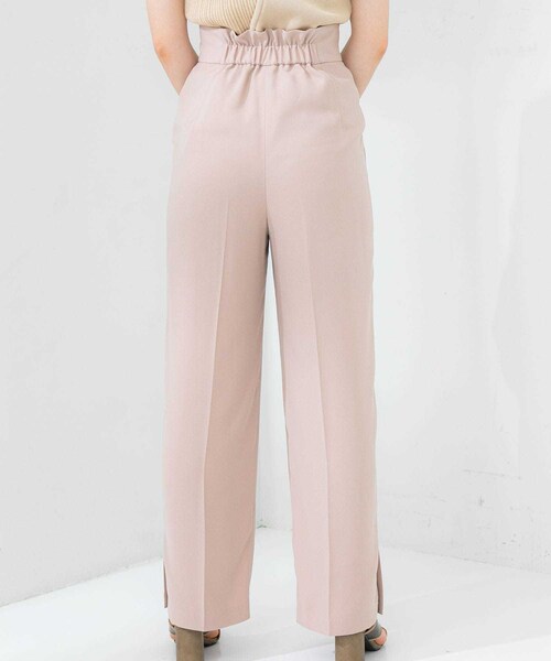 STUDIOUS（ステュディオス）の「ジョーゼットタックストレートパンツ（パンツ・レディース・BLACK/PINK BEIGE/YELLOW/SAX・1/2）」の22枚目の写真