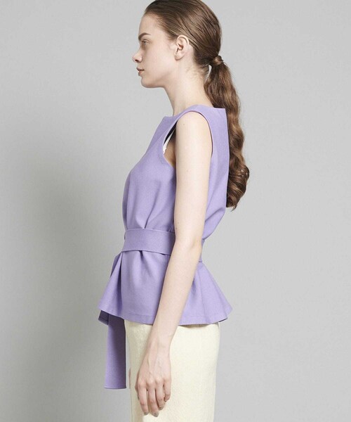 WRAPINKNOT（ラッピンノット）の「別注ノースリーブ2WAYトップス（トップス・レディース・OFF WHITE/BROWN/PINK/LIGHT BLUE/PURPLE・0）」の5枚目の写真