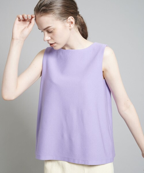 WRAPINKNOT（ラッピンノット）の「別注ノースリーブ2WAYトップス（トップス・レディース・OFF WHITE/BROWN/PINK/LIGHT BLUE/PURPLE・0）」の3枚目の写真