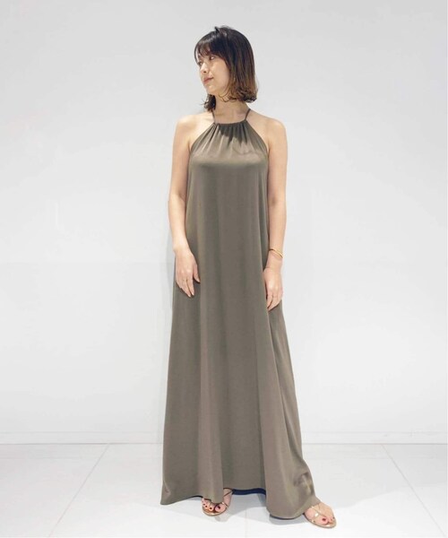 【新品】 Col pierrot ホルターネックサテンドレス Deuxieme Classe（ドゥーズィエムクラス）の「Col Pierrot