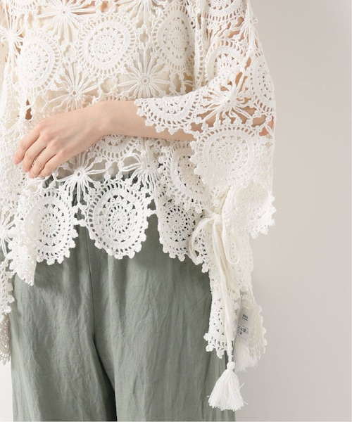 IENA（イエナ）の「IENA LA BOUCLE サークル クロッシェモチーフ