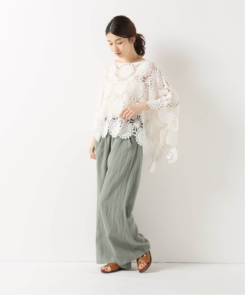 IENA（イエナ）の「IENA LA BOUCLE サークル クロッシェモチーフ