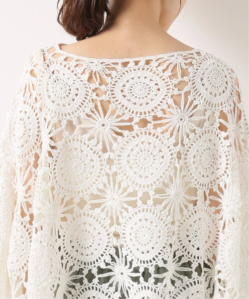 【IENA LA BOUCLE】サークルクロッシェモチーフ ケーププルオーバー IENA（イエナ）の「IENA LA BOUCLE サークル クロッシェモチーフ