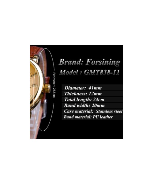no brand（ノーブランド）の「【FORSINING】 スケルトン 機械式 メンズ