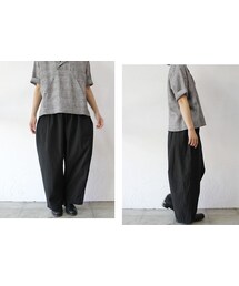homspun ホームスパン　バルキーシーチングキャミソール　#ブラック homspun ホームスパン バルキーシーチングウエストゴムパンツ
