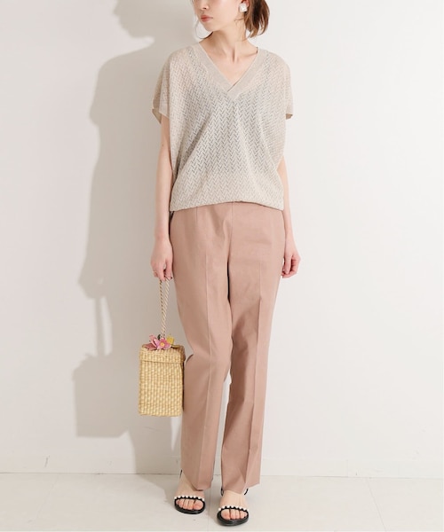 IENA LA BOUCLE 麻ストレッチ フレアパンツ - メルカリ