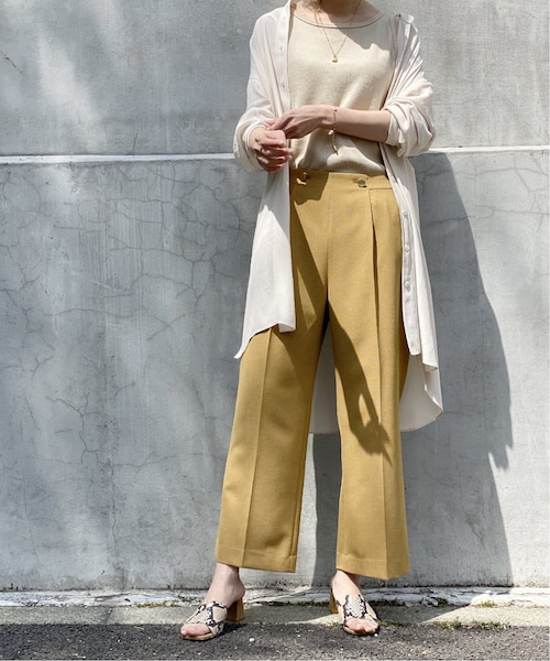 ＊新品＊【NOBLE】フロントボタンストレートパンツ Noble（ノーブル）の「フロントボタンストレートパンツ
