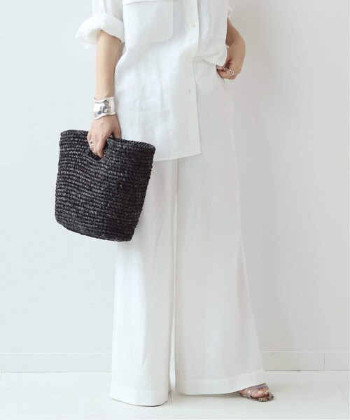 plage(プラージュ)の「Linen Bias パンツ◆(パンツ・ブラック/34/36/38/在庫なし)」の2枚目の写真