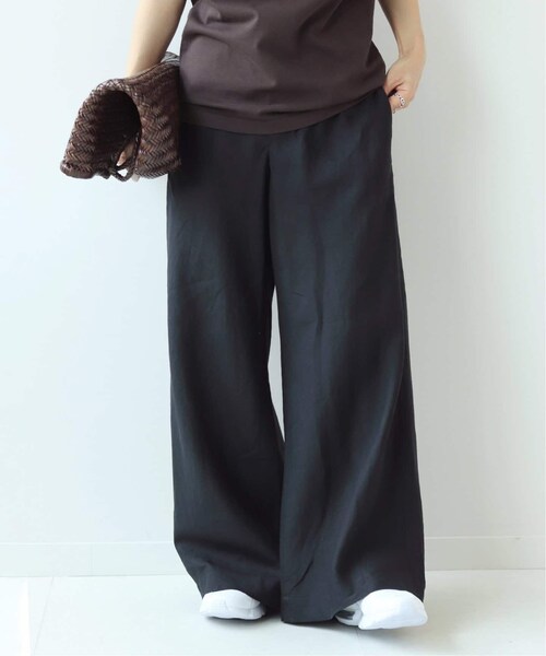 plage(プラージュ)の「Linen Bias パンツ◆(パンツ・ブラック/34/36/38/在庫なし)」の1枚目の写真