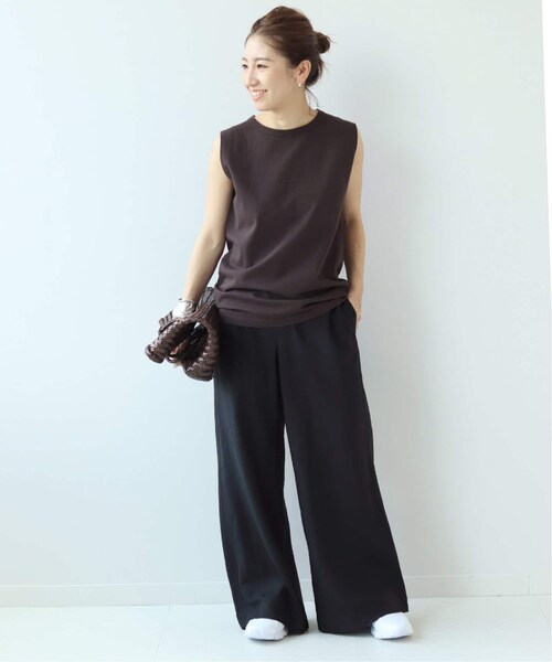 plage(プラージュ)の「Linen Bias パンツ◆(パンツ・ブラック/34/36/38/在庫なし)」の4枚目の写真