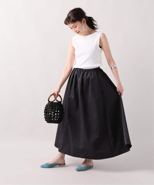 plage(プラージュ)の「Satin ギャザースカート◆(スカート・ブラック/36/在庫なし/38)」の5枚目の写真