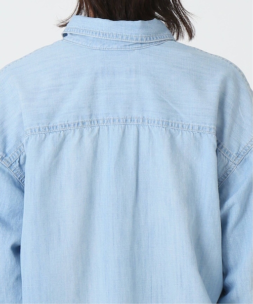 Le denim シャツ スローブイエナ SLOBE IENA（スローブイエナ）の「LE DENIMクロップドシャツ