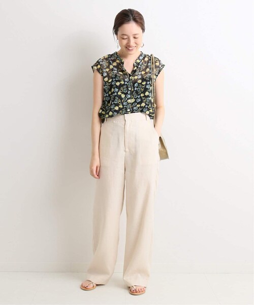 SLOBE IENA（スローブイエナ）の「ウォッシャブルフレンチリネンハイウエストパンツ◆（パンツ・ナチュラル/36/38/40/在庫なし/残り1点）」の21枚目の写真