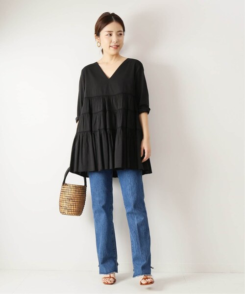Spick & Span(スピックアンドスパン)の「ティアードチュニック◆(トップス・フリー/在庫なし/ブラック)」の4枚目の写真