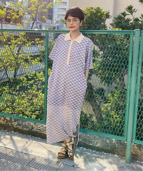 Spick And Span スピックアンドスパン の チェックジャカードポロドレス ワンピース ドレス Wear