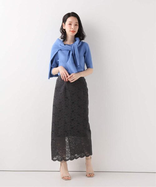 Spick & Span（スピックアンドスパン）の「フラワーレーススカート  