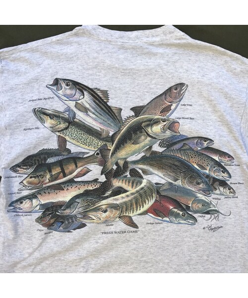希少　90s エディーバウアー　Tシャツ　トラウト　USA製　魚 Eddie Bauer（エディーバウアー）の「Made in USA / 90s Vintage