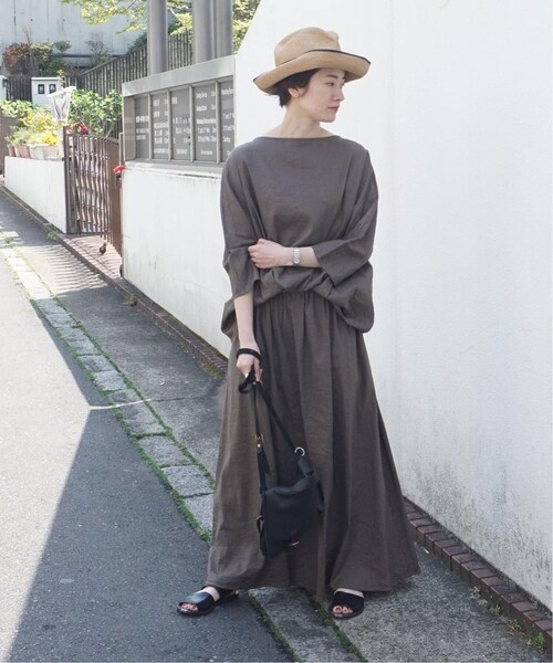 JOURNAL STANDARD LUXE（ジャーナルスタンダード　ラックス）の「LRタンブラー マキシスカート◆（スカート・ブラウン/フリー/在庫なし）」の4枚目の写真