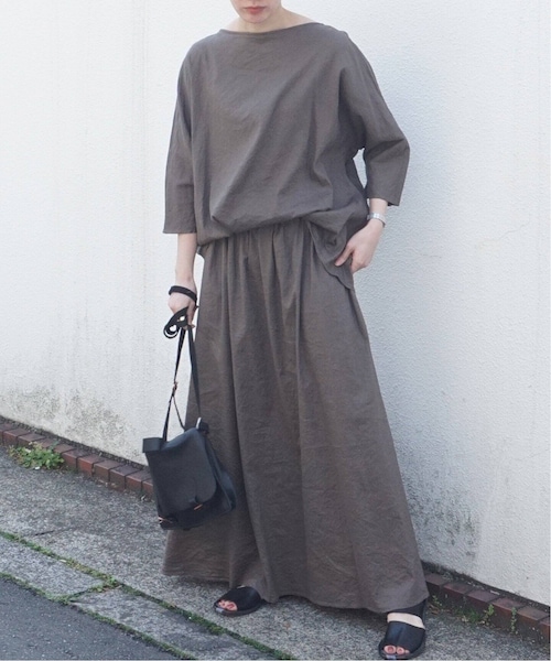 JOURNAL STANDARD LUXE（ジャーナルスタンダード　ラックス）の「LRタンブラー マキシスカート◆（スカート・ブラウン/フリー/在庫なし）」の3枚目の写真